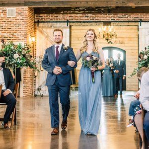 David's Bridal Steel Blue Size 2 Formal Dress